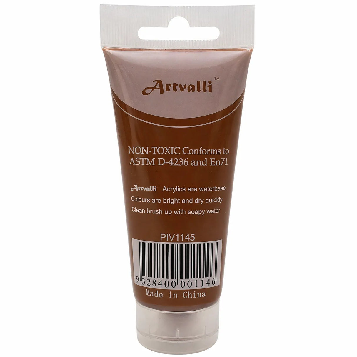 Acrylic Paint 75ml Tube Water Based Non Toxic Artist Craft - Burnt Sienna