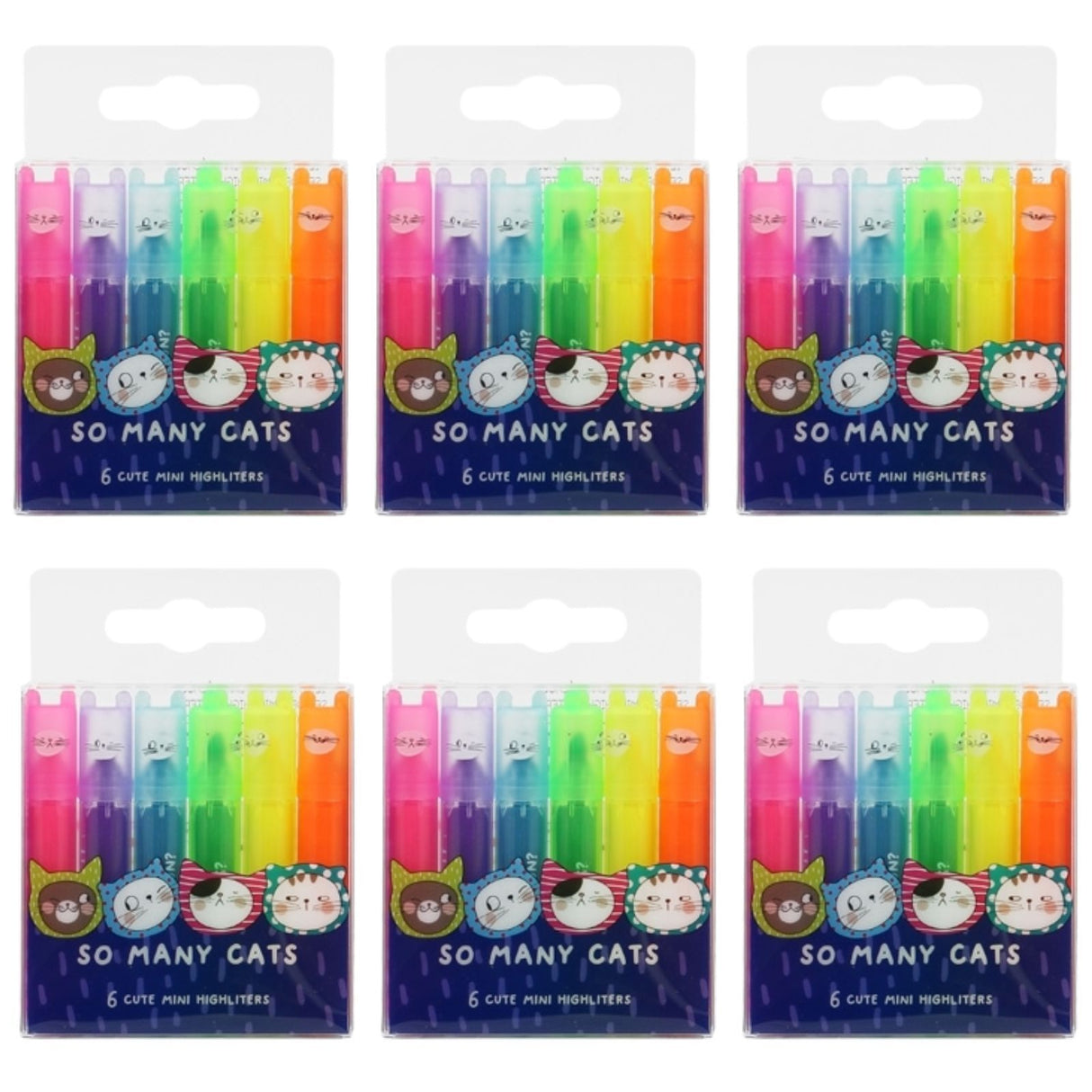 36pcs Adorable Cat-Themed Scented Mini Highlighter Set