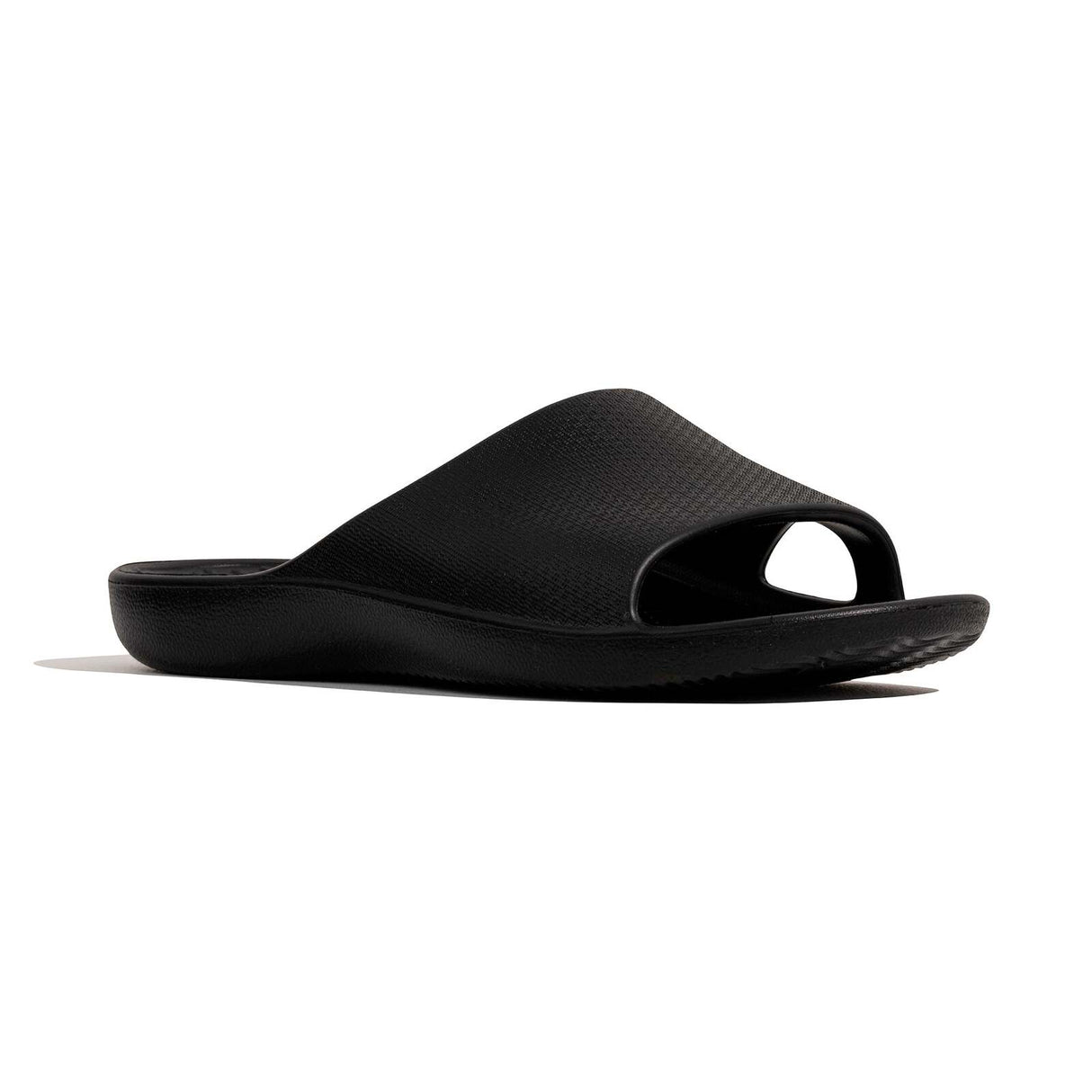Archline Rebound Orthotic Slides Flip Flop Thongs Slip On Arch Support - Black - Euro 36