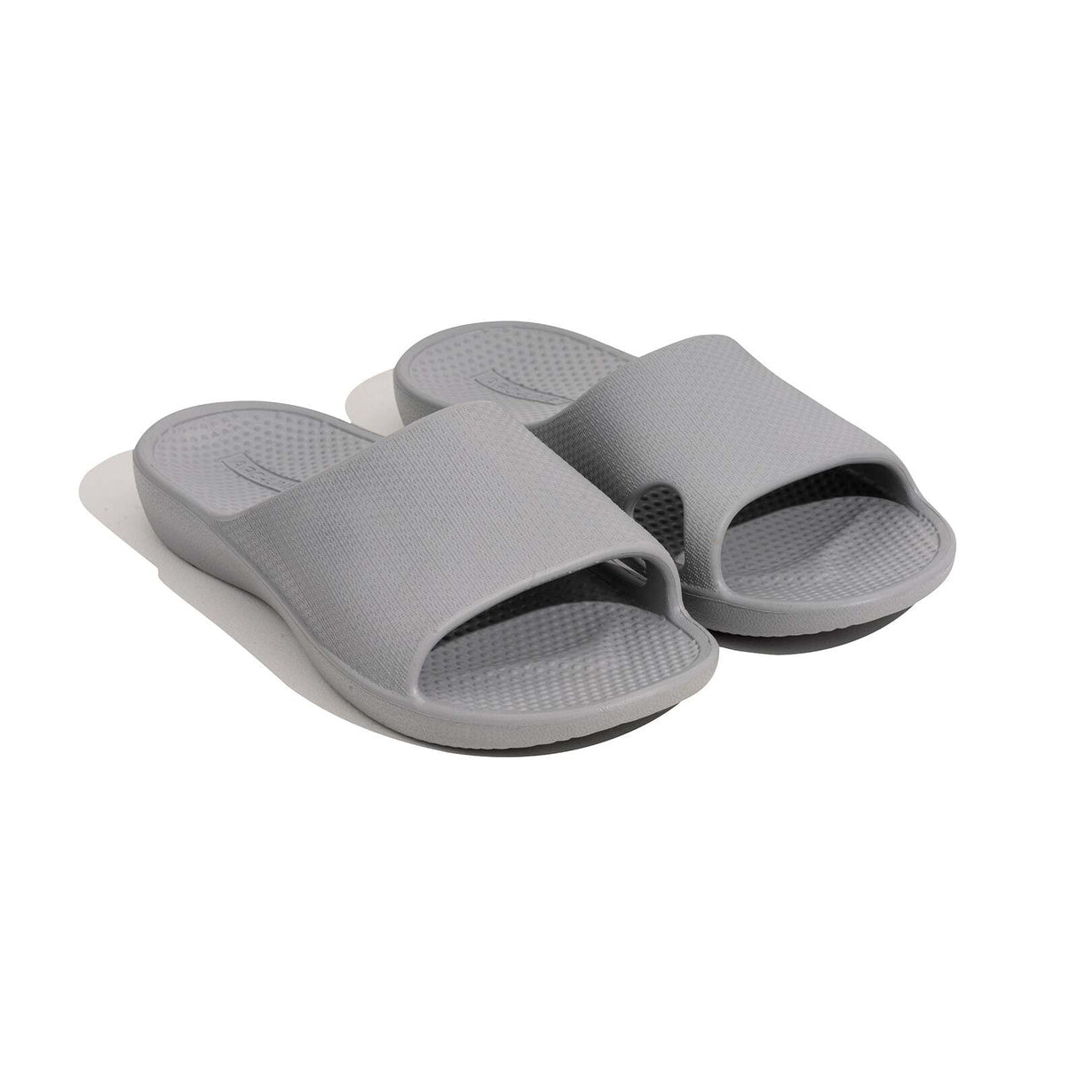 Archline Rebound Orthotic Slides Flip Flop Thongs Slip On Arch Support - Stone Grey - Euro 37