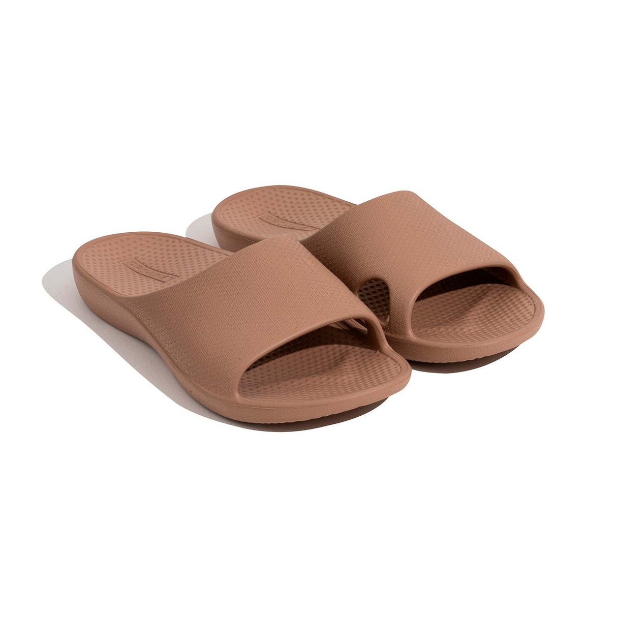 Archline Rebound Orthotic Slides Flip Flop Thongs Slip On Arch Support - Putty - Euro 36