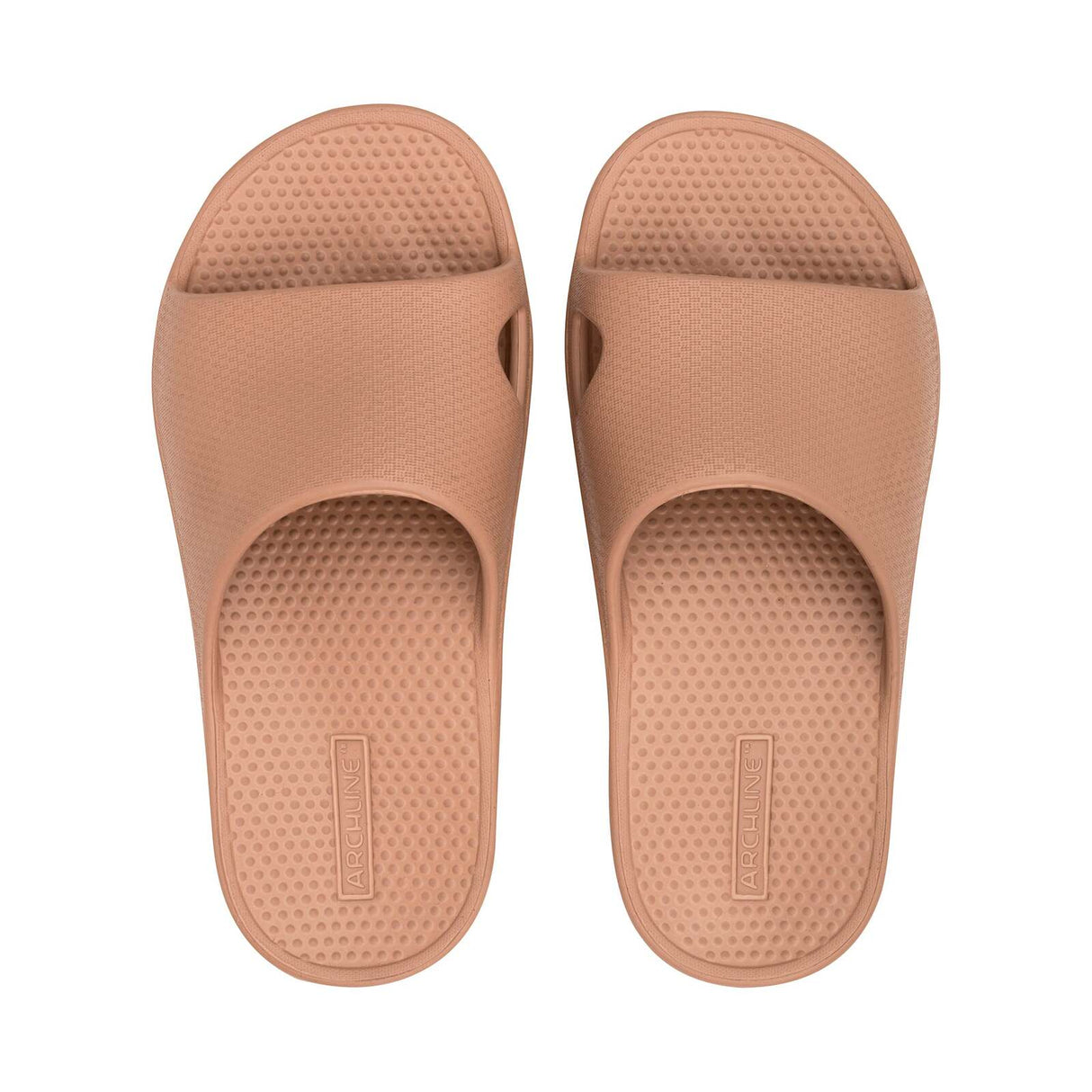 Archline Rebound Orthotic Slides Flip Flop Thongs Slip On Arch Support - Putty - Euro 37