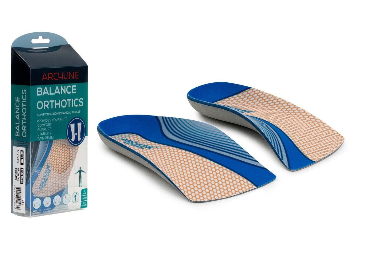 ARCHLINE 3/4 Slim Orthotics Plantar Fasciitis Insoles Balance Support Relief - EUR 42
