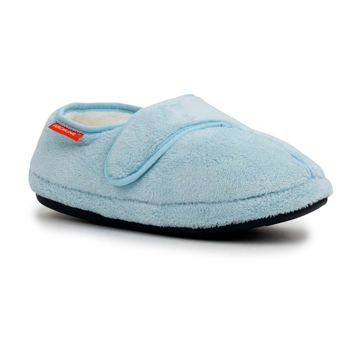 ARCHLINE Orthotic Plus Slippers Closed Scuffs Pain Relief Moccasins - Baby Blue - EU 35