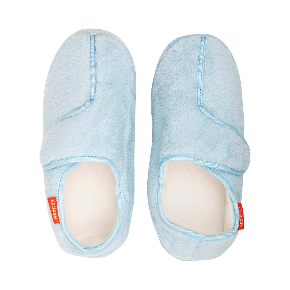 ARCHLINE Orthotic Plus Slippers Closed Scuffs Pain Relief Moccasins - Baby Blue - EU 41