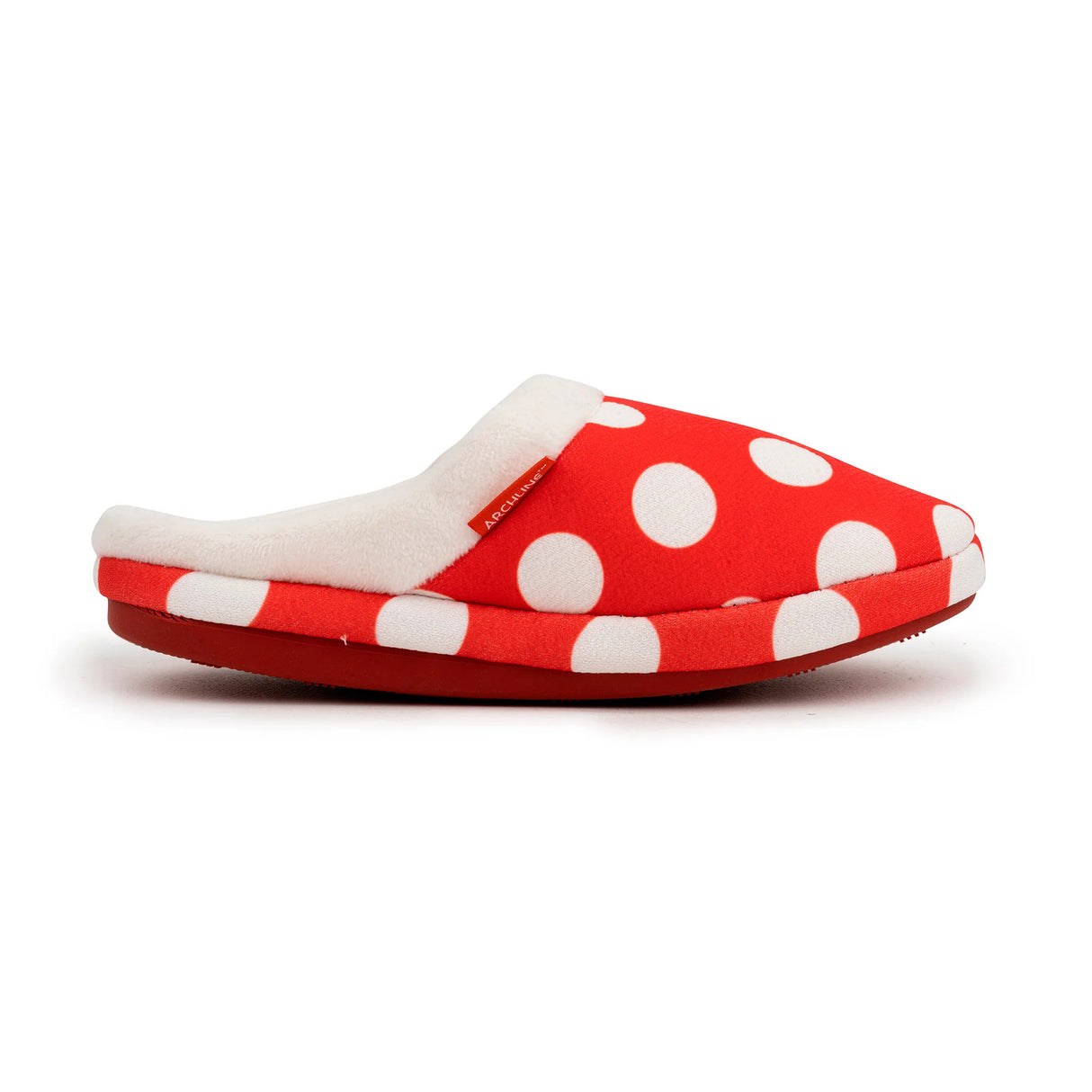 ARCHLINE Orthotic Slippers Slip On Scuffs Pain Relief Moccasins - Red Polka Dot - EUR 40 (Womens US 9)