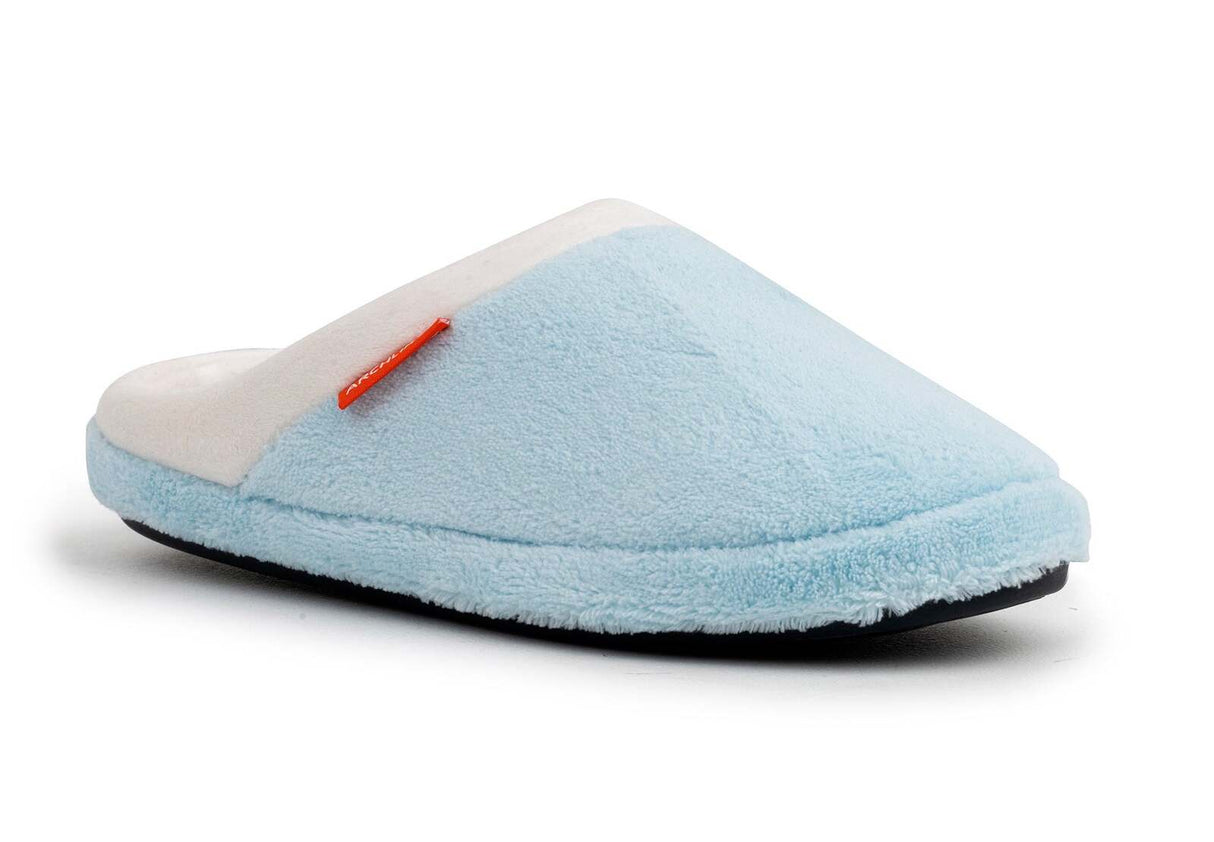 ARCHLINE Orthotic Slippers Slip On Arch Scuffs Pain Relief Moccasins - Baby Blue - EU 41
