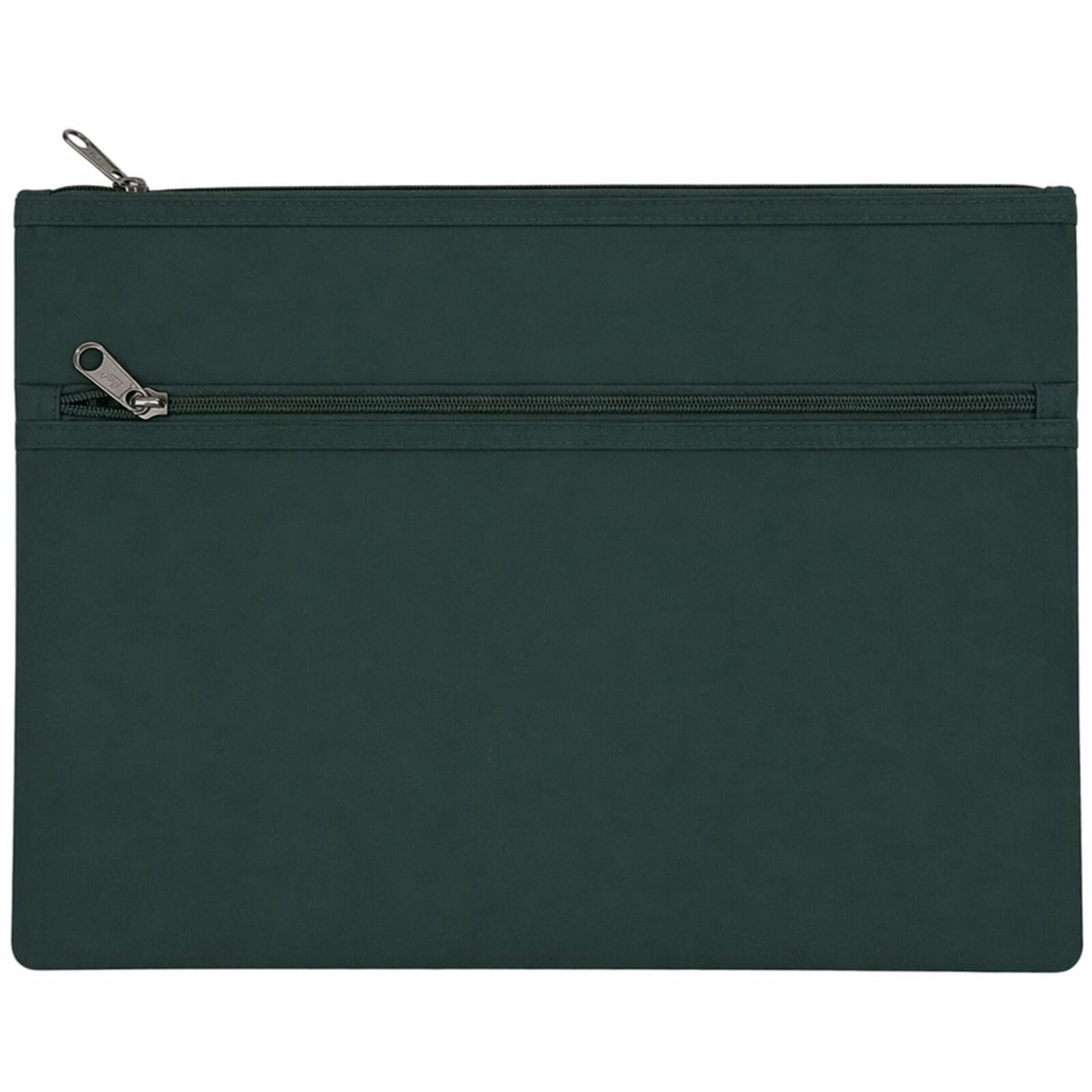 Leuts Jumbo Pencil Case Zip Large Capacity Pen Pouch Compartments - Bottle Green