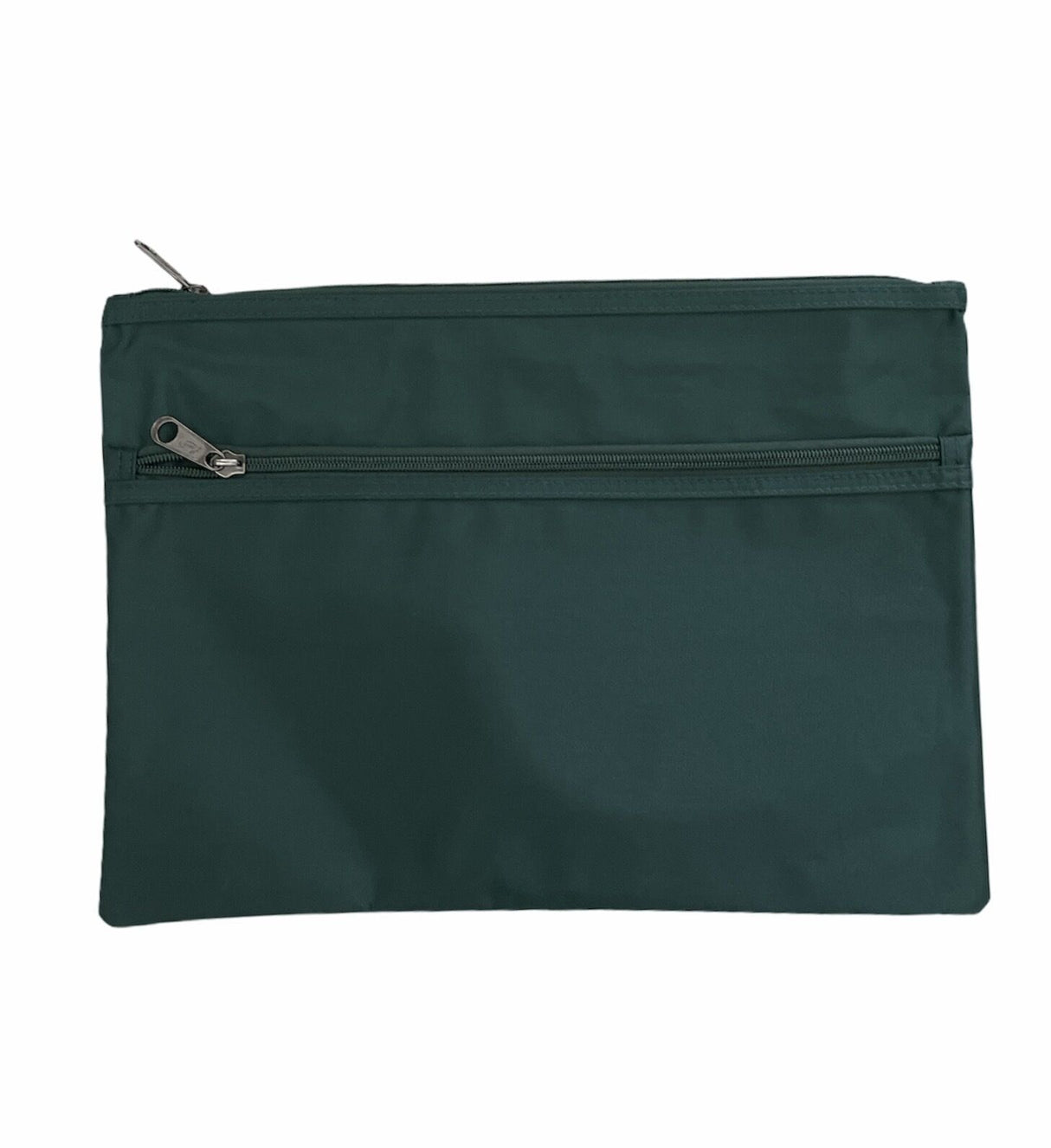 Leuts Jumbo Pencil Case Zip Large Capacity Pen Pouch Compartments - Bottle Green