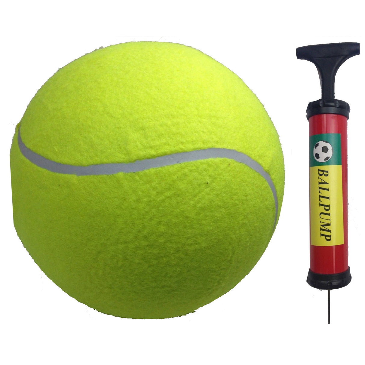 10 GIANT TENNIS BALL with BALL PUMP Air Inflator for Autographs Signatures