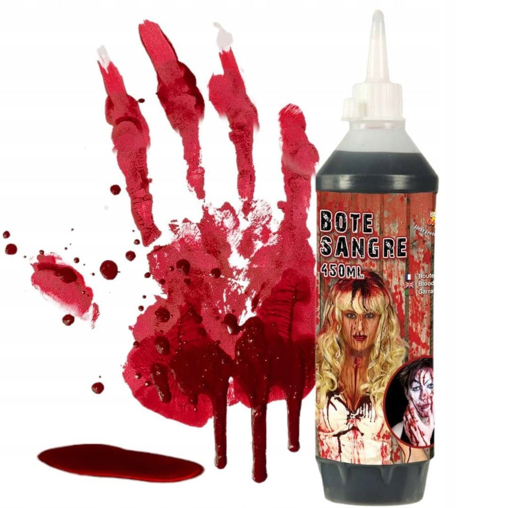 450ml Resealable Bottle of Zombie Makeup Gel - Fake Blood for Halloween Horror Effects