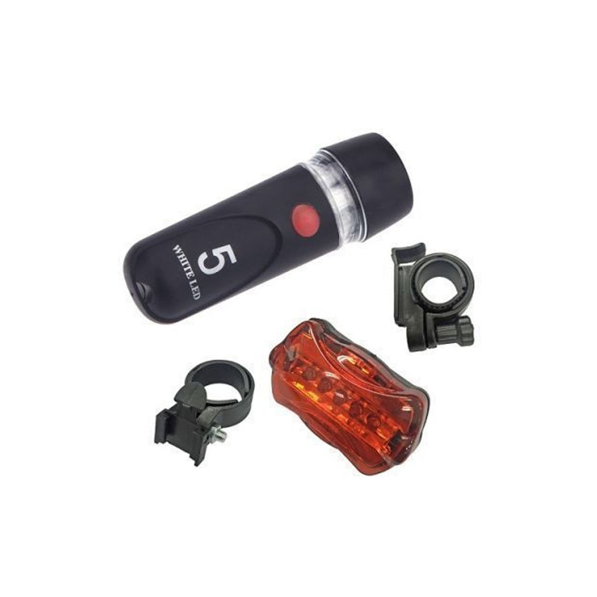 Bicycle LED Light Kit - Front and Rear Flashing Safety Lights for Night Cycling