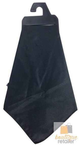 Mens POCKET SQUARE Party Silk Suit Handkerchief Kerchief Hanky Wedding - Black