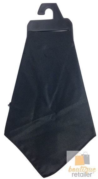 Mens POCKET SQUARE Party Silk Suit Handkerchief Kerchief Hanky Wedding - Black