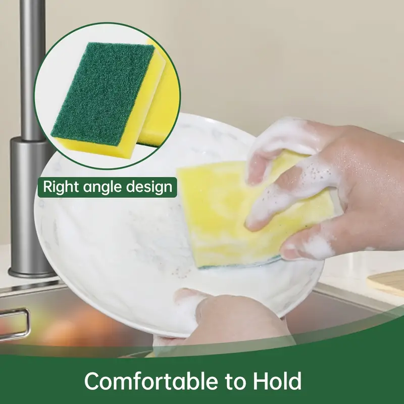 Commercial-Grade 3-Pack Scouring Sponges - 15x10x3cm for Heavy-Duty Cleaning