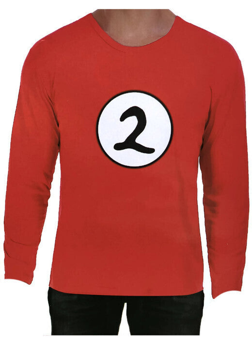 Adult Cat In The Hat Thing 2 Long Sleeve Red Top Costume Book Week - S