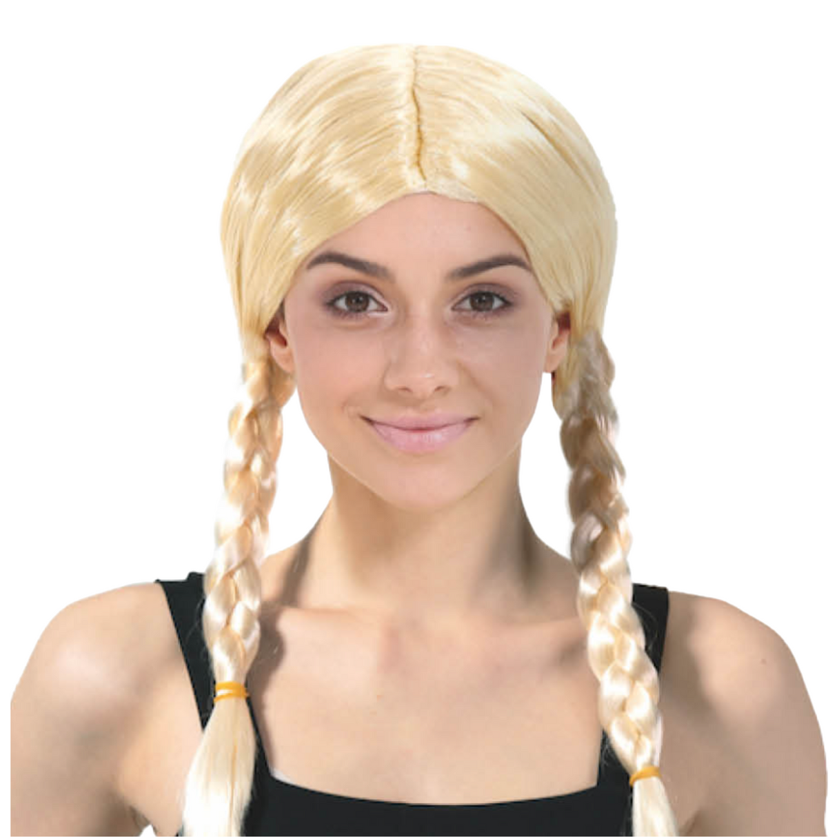 Blonde Braided Wig for Schoolgirl Costume and Dress-Up Parties