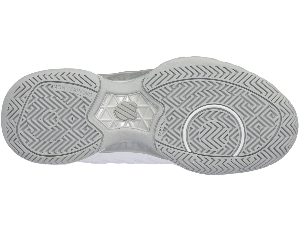 K-Swiss Womens Bigshot 4 AC Tennis Shoes - White/Silver - US 8.5