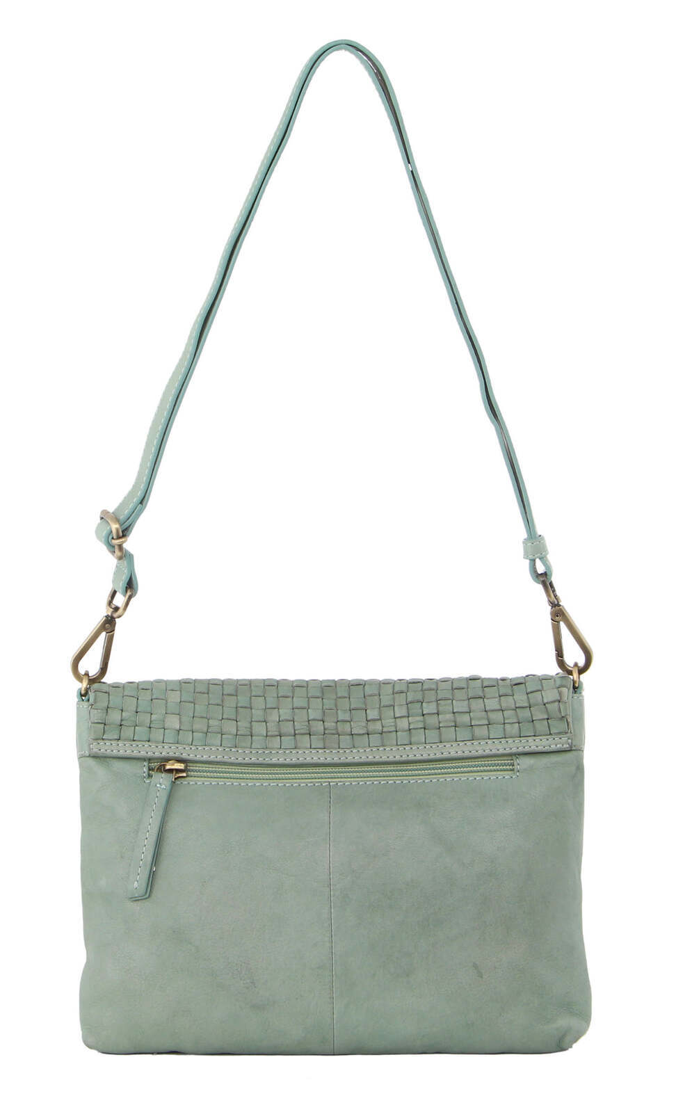 3-Piece Set Pierre Cardin Womens Woven Cross-Body Bag - Mint Green