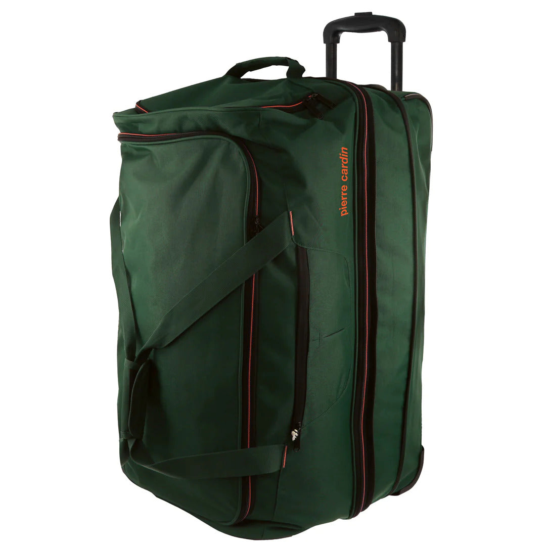Pierre Cardin 72cm Green Wheeled Duffle Bag - Medium Soft Travel Luggage