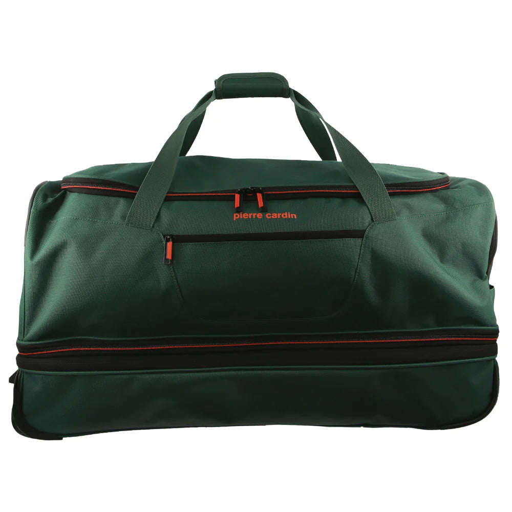 Pierre Cardin 72cm Green Wheeled Duffle Bag - Medium Soft Travel Luggage