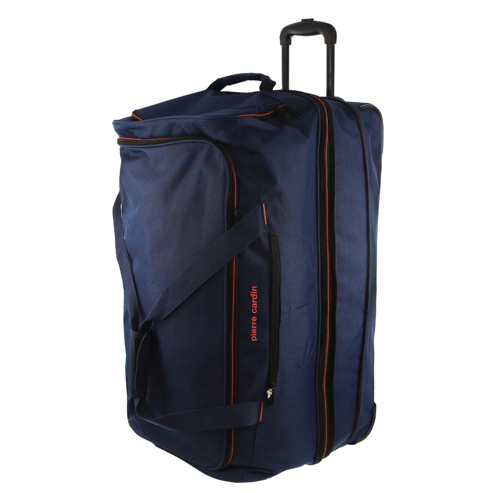 Pierre Cardin 82 cm Large Wheeled Duffel Bag - Navy Soft Travel Luggage