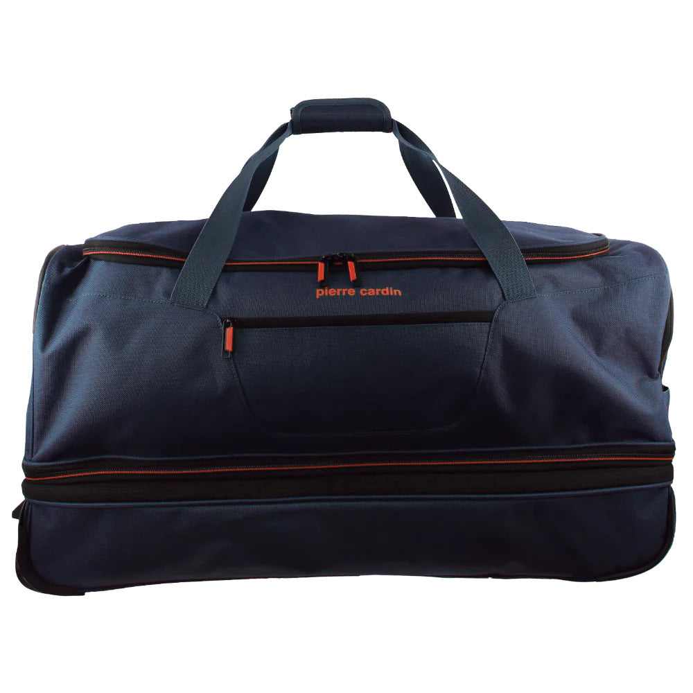 Pierre Cardin 82 cm Large Wheeled Duffel Bag - Navy Soft Travel Luggage