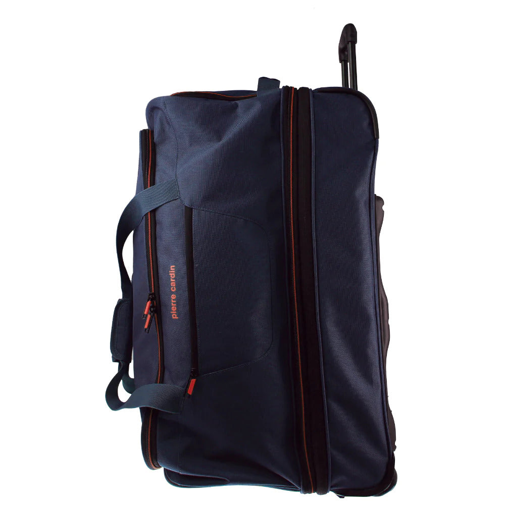 Pierre Cardin 82 cm Large Wheeled Duffel Bag - Navy Soft Travel Luggage