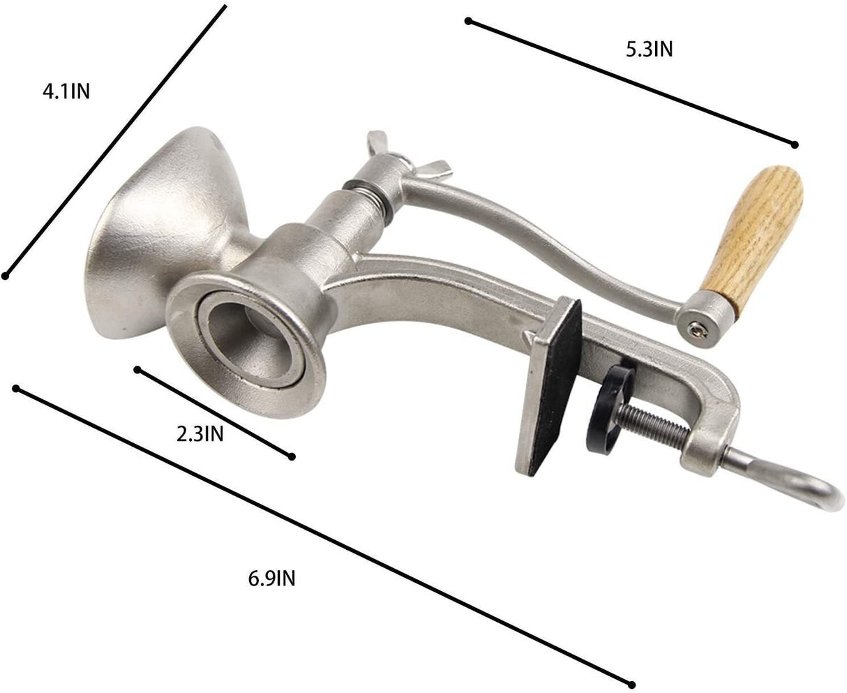 Handcrafted Manual Grain and Spice Grinder for Poppy Seeds, Coffee, Corn, and More