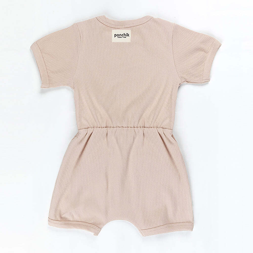 Ribbed Cotton Baby Romper - Sugar Cookie - 12-18 Months