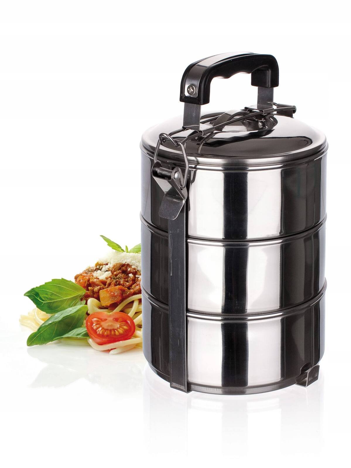 Triple Layer Stainless Steel Bento Box - Versatile 3-Tier Tiffin for Meals on the Go