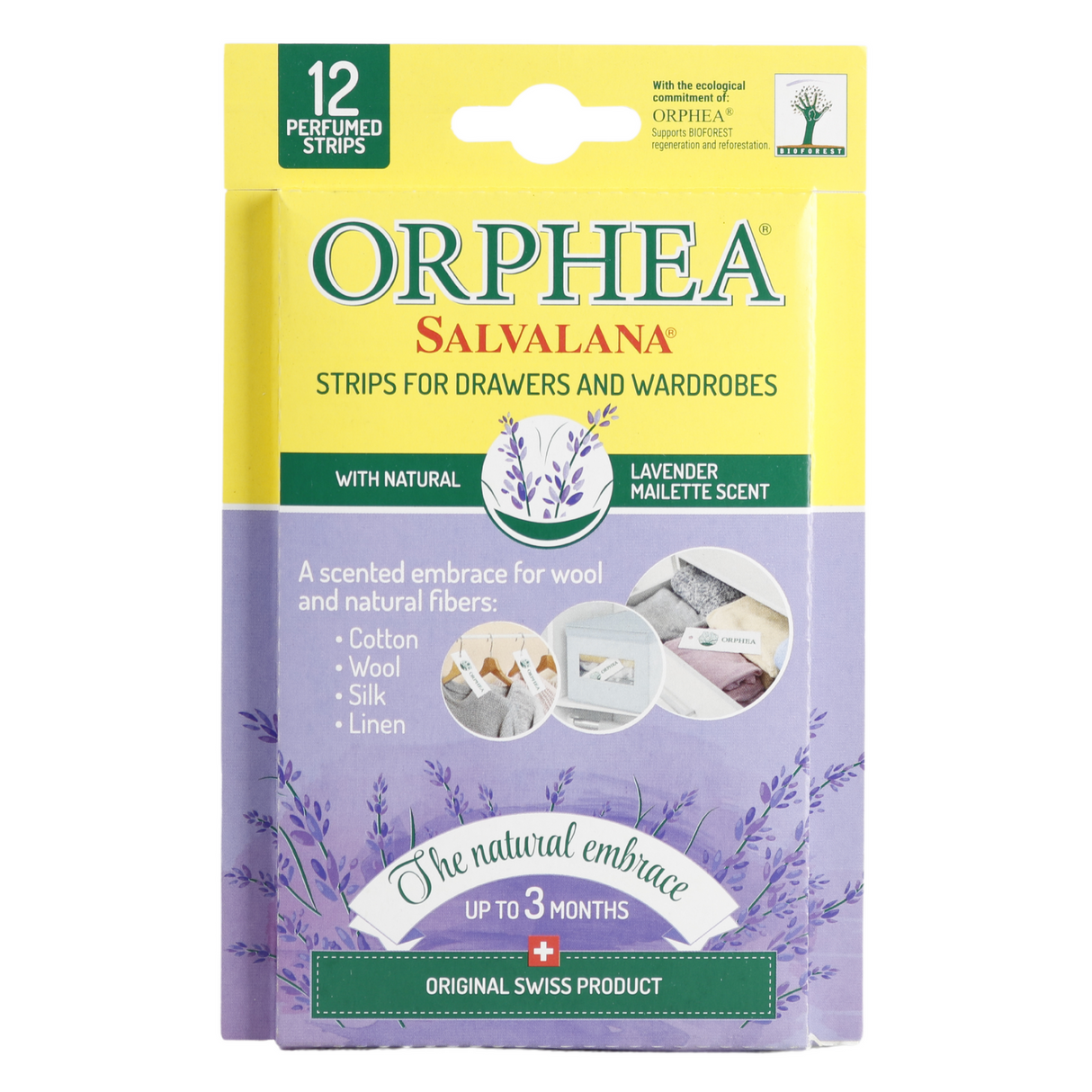 Orphea 12pcs Clothes Protector Natural Lavender Scented Strips for Drawers/Closets