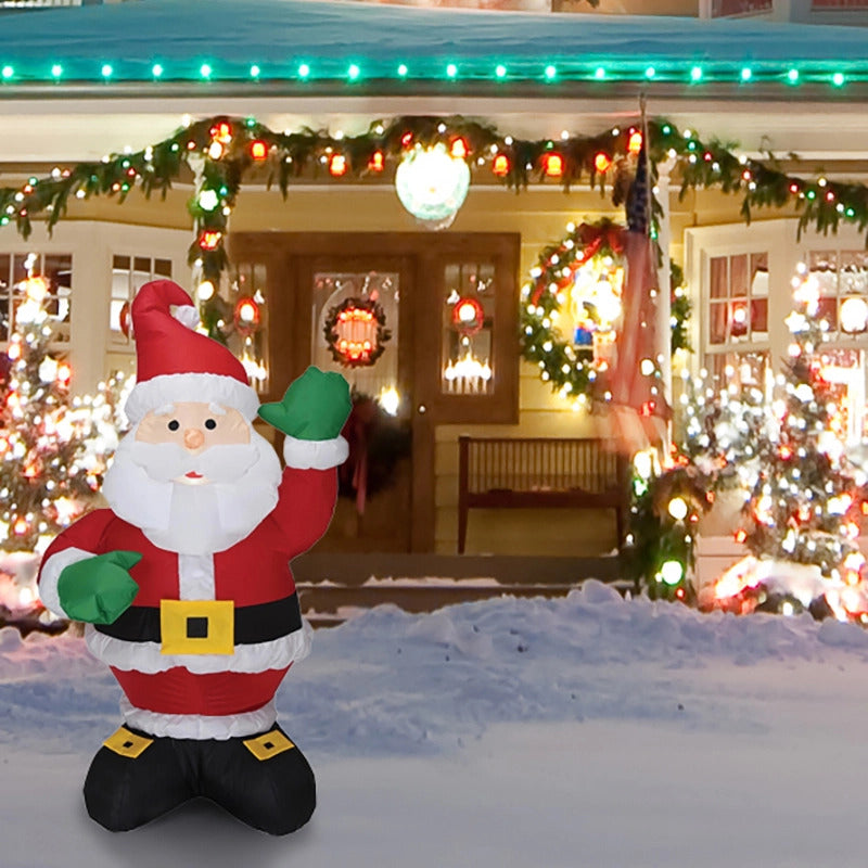 135cm Inflatable Santa Claus with LED Lights for Festive Holiday Decor