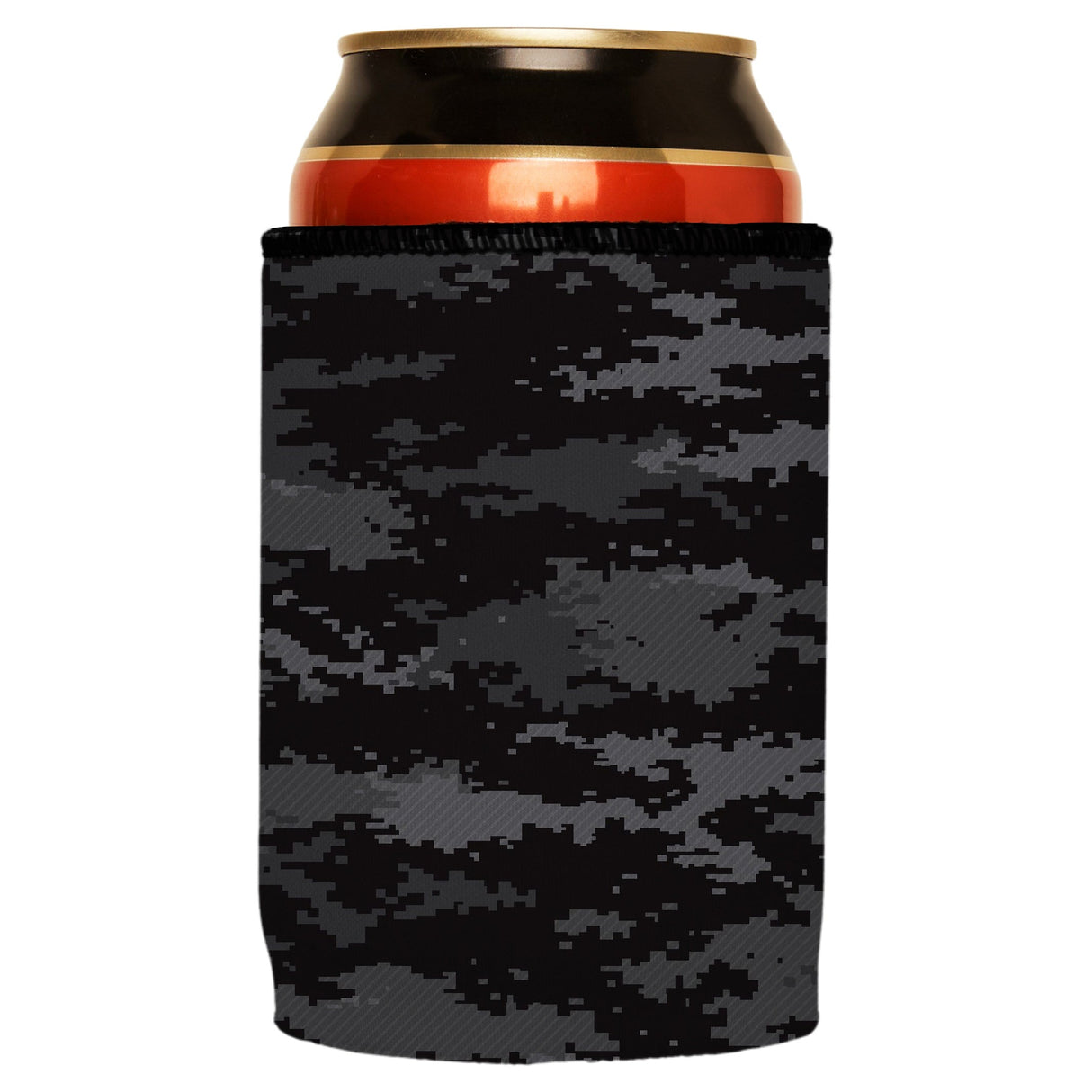 Digital Pixel Black Camo Stubby Cooler - Standard