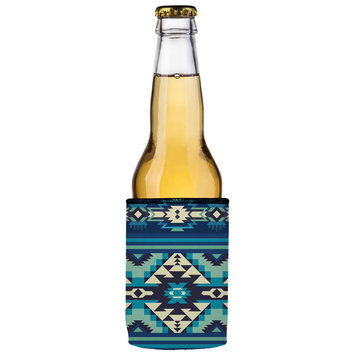 Blue Navajo Rug Stubby Cooler 2-Pack - Standard