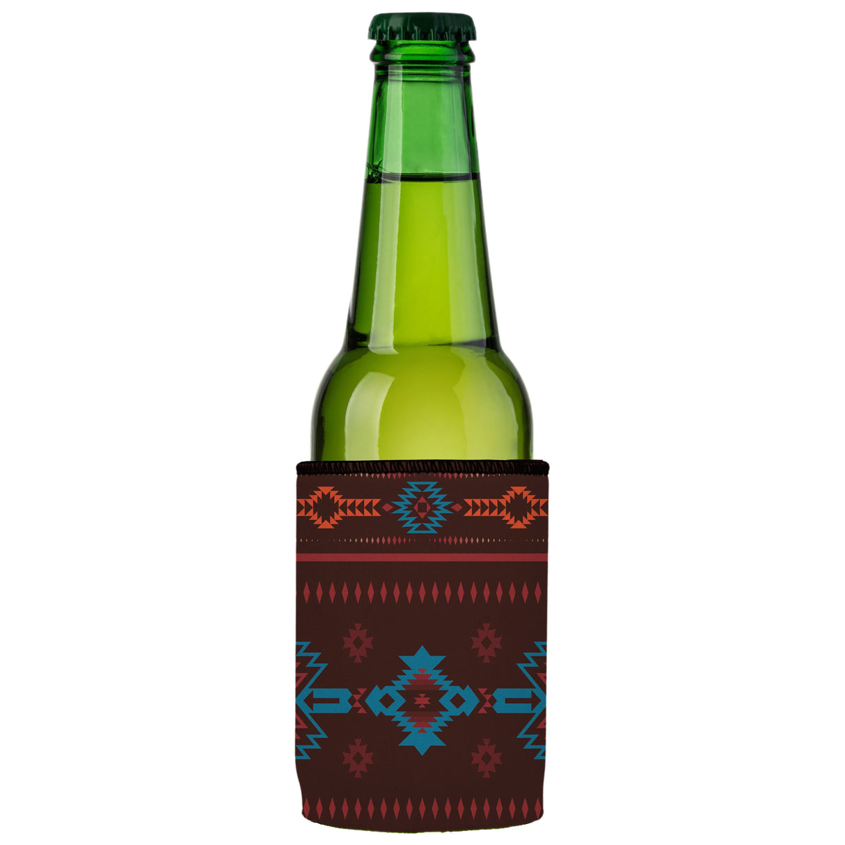 Brown Navajo Rug Stubby Cooler 2-Pack - Standard