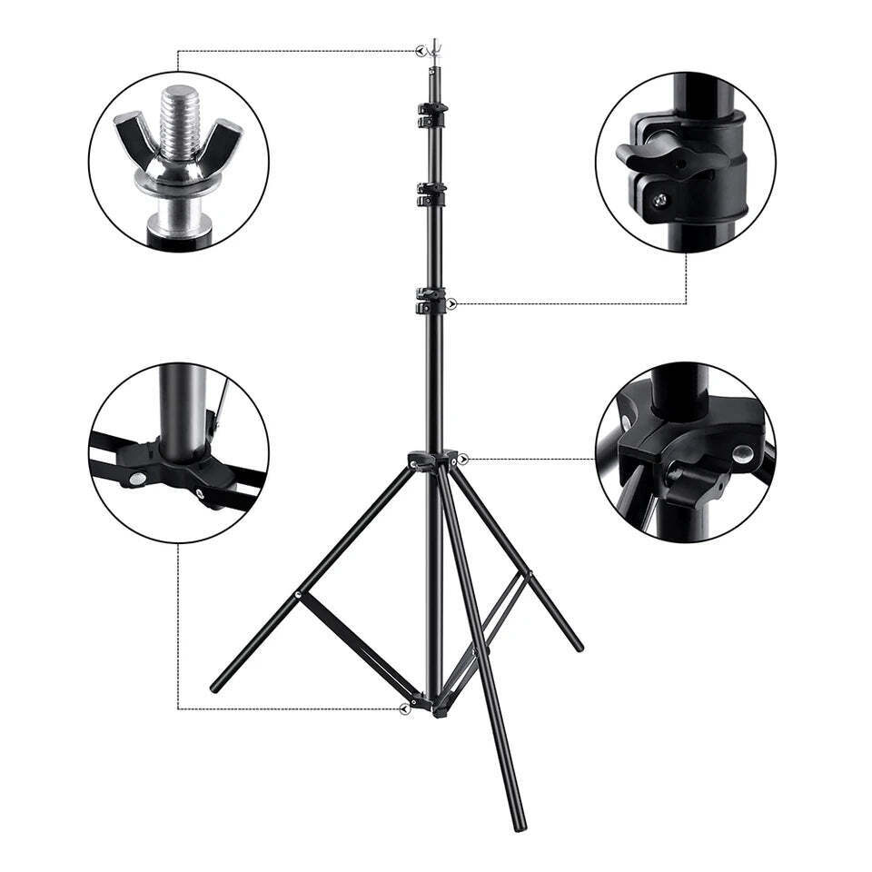Heavy Duty 2.6M x 3M Backdrop Support Stand for Photography and Video Production