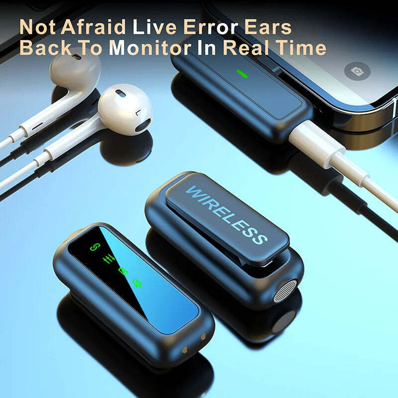 Hridz SX6 2in1 Portable Wireless Microphone For fast connection 2.4g Dual Microphone for Vlog Singing Teaching Recording