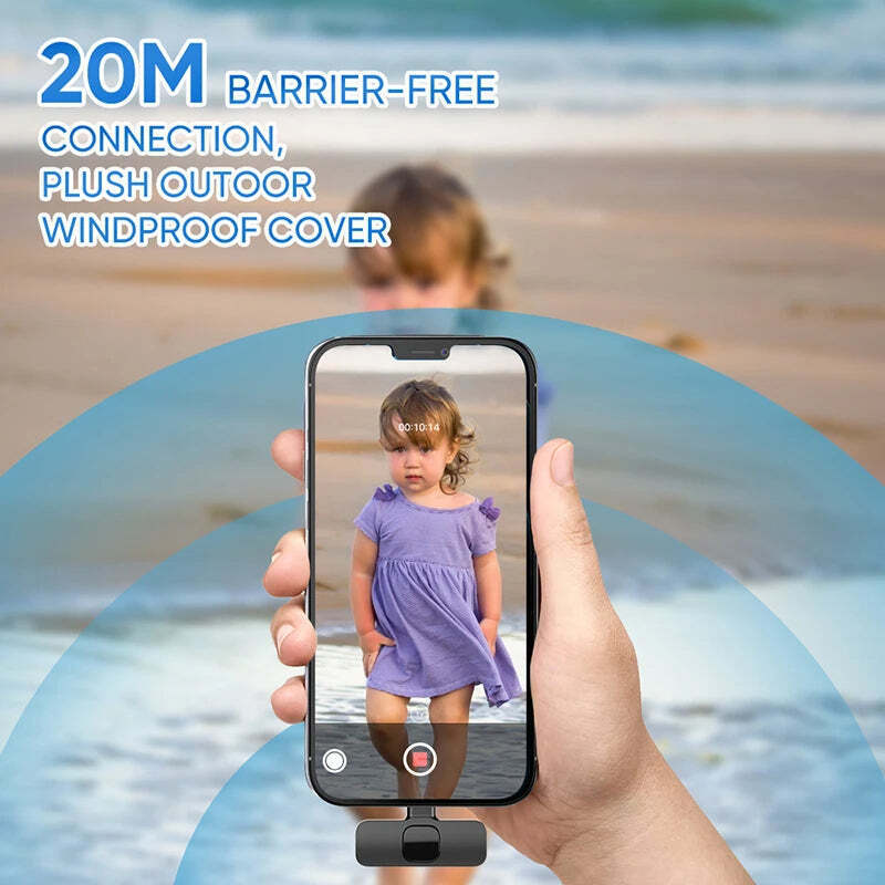 Hridz K9 Wireless Rechargeable 2 in 1 fast connection Microphone For fast connection Port Devices Recording Interview