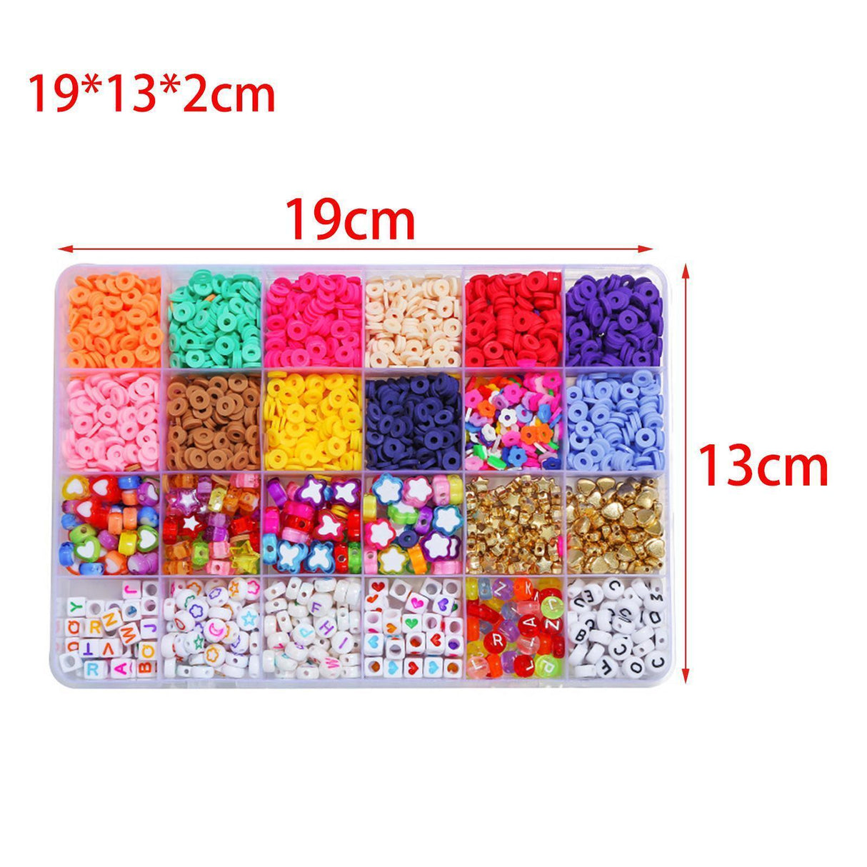 Vibrant 12-Color 4000-Piece DIY Ceramic Bead Jewelry Making Kit - 6mm Flat Round Polymer Clay Beads