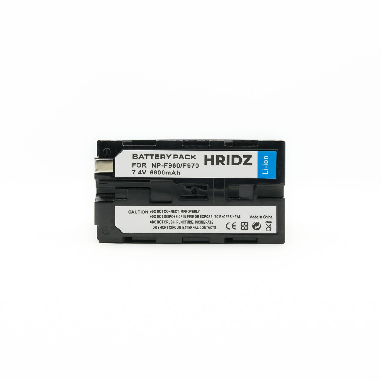 HRIDZ NPF-970 6600mAh Li-ion Battery Replaces Sony NPF Series for Monitor Light Slider