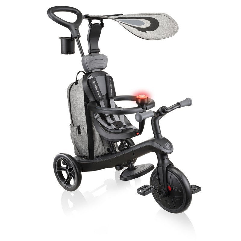 Globber EXPLORER Trike 4in1 DELUXE PLAY -Black/Grey