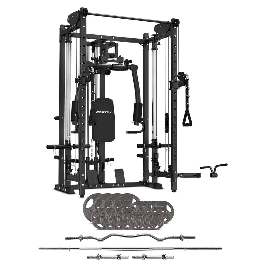 CORTEX PR5 Folding Power Rack with 90kg Standard Tri-Grip Weight & Bar Set