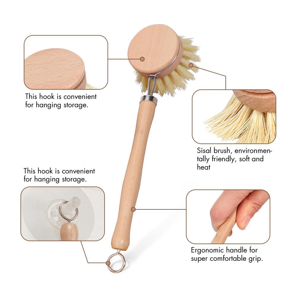 Bamboo Dishwashing Brush | Eco Dish Brush with replaceable head