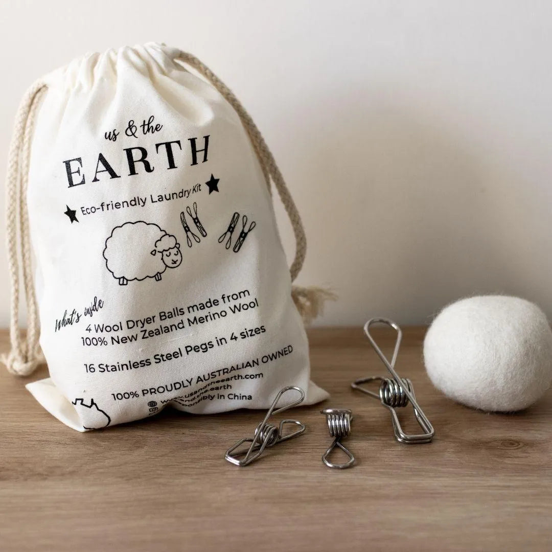 Eco Friendly Laundry Bundle | Pegs & Dryer Balls