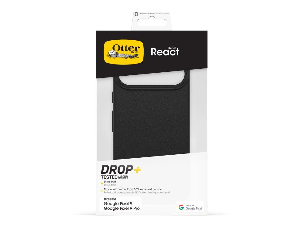OtterBox React Back Case for Pixel 9/9Pro - Black