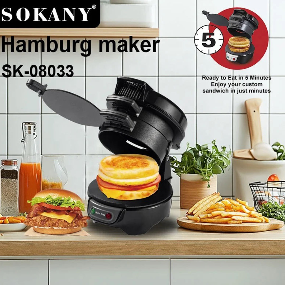 Sokany Burger Maker – Non-Stick, Easy & Fast Cooking