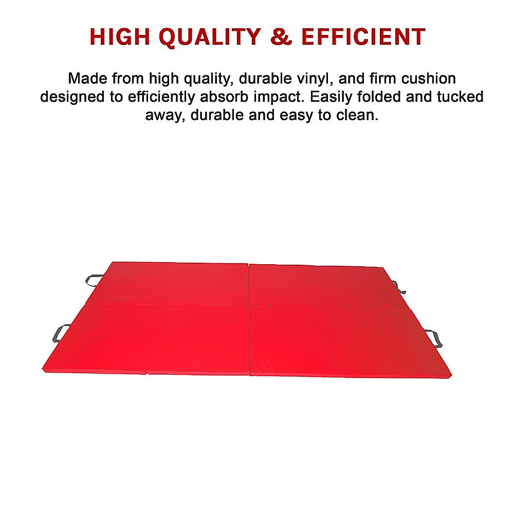Folding Red Exercise Mat – Gymnastics, Martial Arts, Yoga, Karate & Judo Training