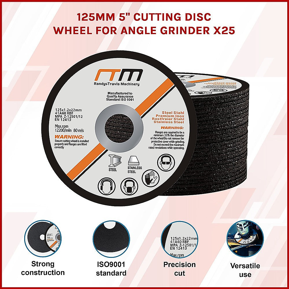 125mm 5 Cutting Disc Wheel for Angle Grinder x25