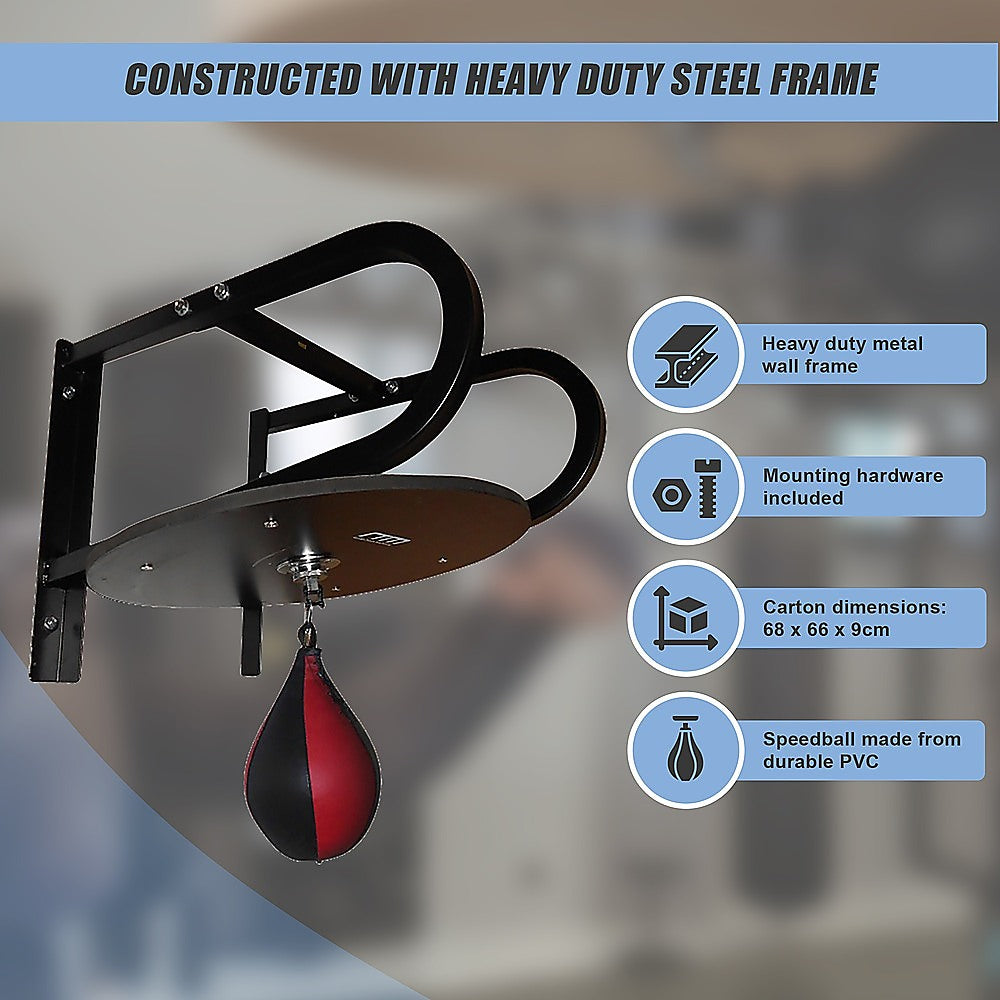 Speedball with Wall Frame Boxing Punching Bag Training Set for Home Gym